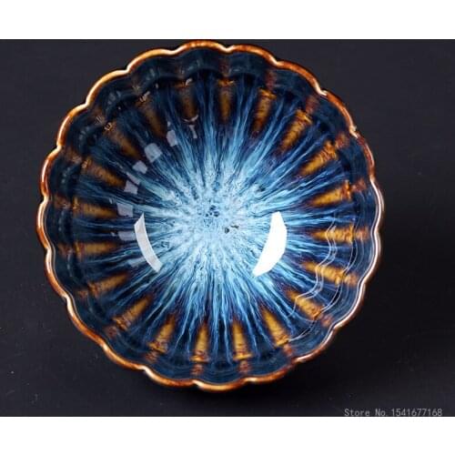 Tianmu glaze Jianzhan teacup rabbit millet teacup tea cup ceramic teacup porcelain teacup Ru kiln porcelain Chinese Kung Fu cup