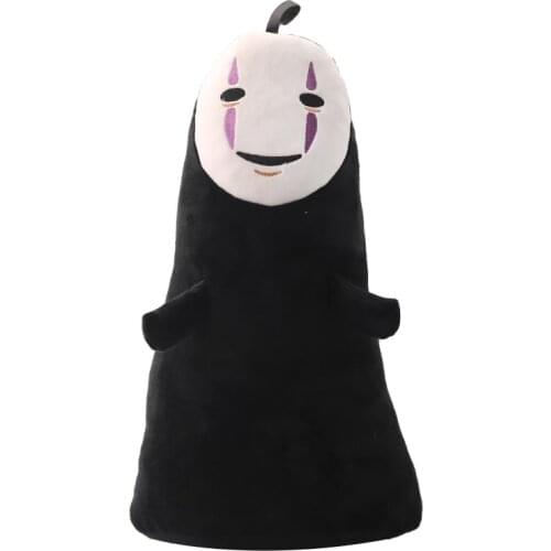 40/60cm Funny Spirited Away Faceless Man No Face Plush Toys No Face Ghost Kaonashi Stuffed Pillow Creative Gift for Girls Kids