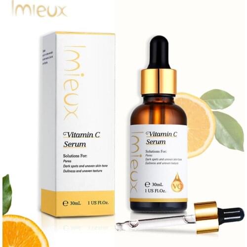 IMIEUX 30ml Facial Vitamin Serum Face Freckle Remove Anti Aging Face Essence Bright and Luminious Skin Whitening Serum