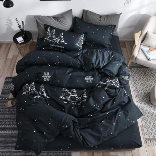 J Snowflake 4pcs Girl Boy Kid Bed Cover Set Duvet Cover Adult Child Bed Sheets And Pillowcases Comforter Bedding Set 2TJ-61007