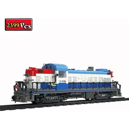 City Creative Series Mutant Zombie Train Railroad Tracks Travel Train MOC Model Building Blocks Bricks Toys Gifts