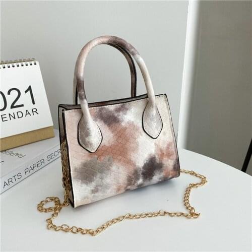 Gradient color square crossbody bag personality hit color shoulder bag trendy fashion messenger handbag for mobile phone