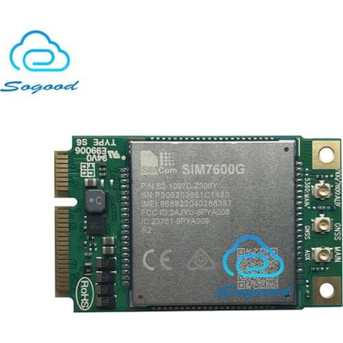 SIMCOM SIM7600 SIM7600G MINI PCIE LTE CAT1 multi-band LTE-FDD/LTE-TDD/HSPA+/UMTS/EDGE/GPRS/GSM CAT-M&NB-IoT module