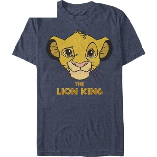 Man Cheap t-shirt Simba Face Mens Navy Heather t-shirt