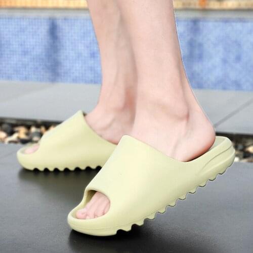 Summer Men Slides Lightweight Cool Beach Slippers Slide Bone Fish Mouth Flip Flops Women Sandals Soft EVA Sneakers Couple 36-45