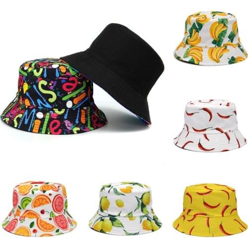 2021 Summer Colorful Graffiti Bucket Hat For Women Men Outdoor Foldable Bob Fisherman Hat Girls Boys Gorros Panama ESun Hat