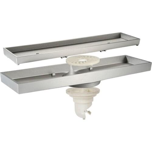 HIDEEP Shower Floor Drain Rectangle Bathroom Toilet Floor Drain 82X310mm Water Anti-Odor Wire Strainer Drain