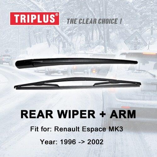 Rear Wiper Arm with Blade for Renault Espace 3 (1996-2002) 1pc 16" 400mm,Rear Wiper Arm & Rear Wiper Blades
