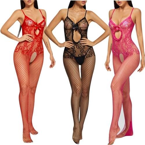 Sexy Womens Lingerie Mesh Fishnet Plus Size Teddy Clothes Hot Erotic Lingerie Erotic Exotic Clothes Teddy Tights Stockings
