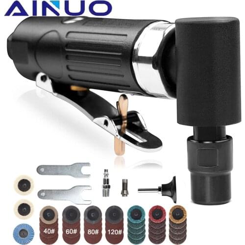 1/4" Air Angle Die Grinder 90 ° Pneumatic Grinding Machine Cut Off Polisher Mini Poratble Engraving Tool With Spanner Wrench
