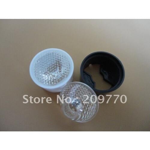 LED lens With stent 24MM Particle surface 45 degrees lens ,1W 3W 5W LENS