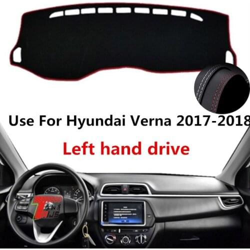 TAIJS Factory Sport Anti Cracking Leather Car Dashboard Cover For Hyundai Verna 2017-2018 Left hand drive
