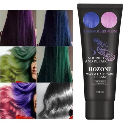 50ml Thermochromic Hair Dye Wax Fast Coloring Nourishing DIY Color Changing Hair Dye Cream for Home Use