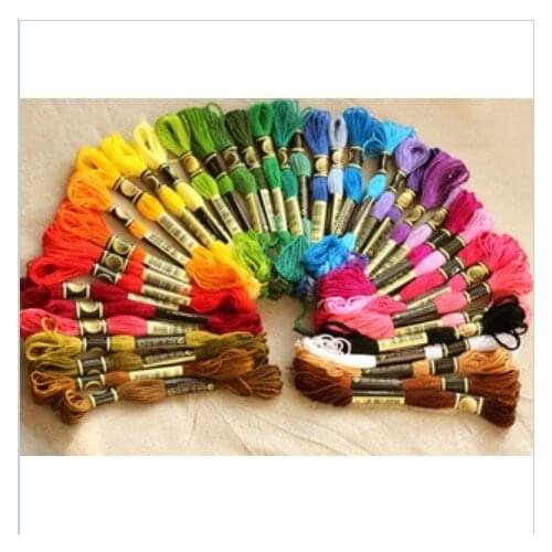 Total 50 Skeins Floss +10 Pieces of Needle Cross Stitch Floss Thread Yarn Similar DMC--You Can Choose Any Colors And Quantity