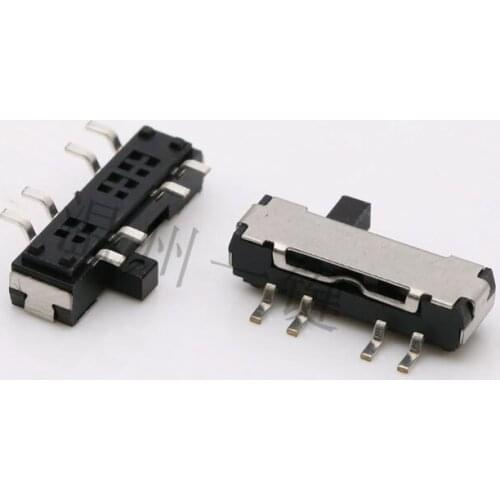 10pcs Horizontal Slip Small Tick Shank 2/3/4mm Double Row 8-Pin 3 Sides Slide MSKT-23D20A Switch