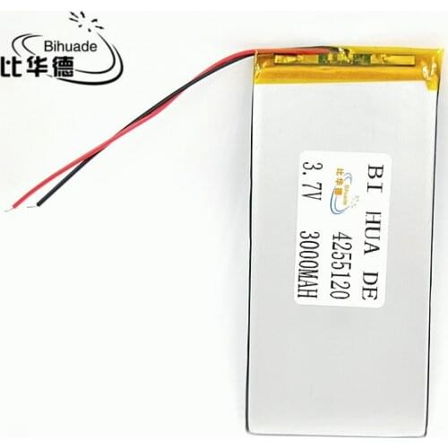 10pcs/lot 4255120 3.7V 3000mah Lithium polymer Battery with Protection Board For PDA Tablet PCs Digital Products