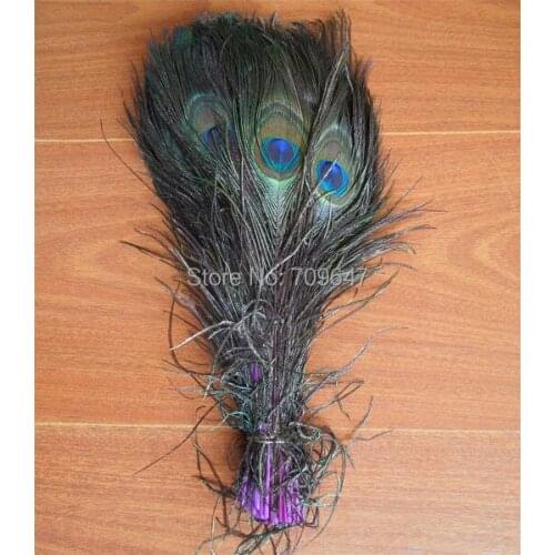 100Pcs/Lot!10-12"Purple Peacock Feathers with Quills.Purple Feathers for Costume Supplies.PeacokFeathers for Flower Arrangements