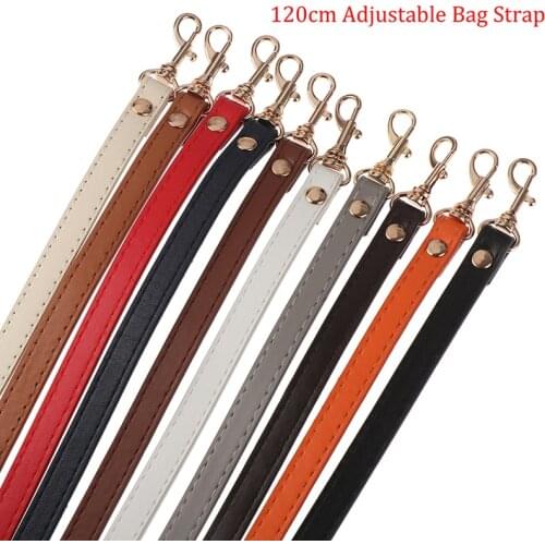 120cm New Long PU Leather Shoulder Bag Handle Purse Strap Handbags Belt Strap Bag Accessory DIY Package Parts