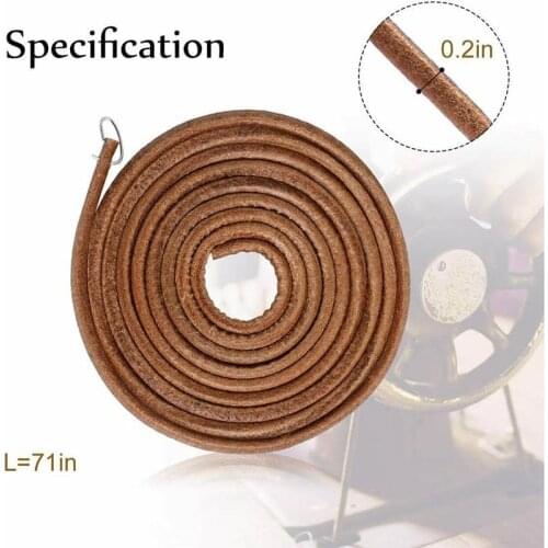 2pcs Domestic Sewing Machine Leather Belt Household Vintage Sewing Machine Treadle Belt with Hook
