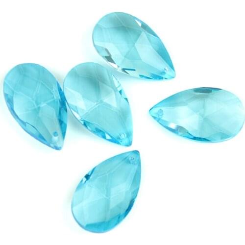 38mm/50mm/63mm/76mm/89mm Aquamarine Mesh Shape Crystal Chandelier Pendants Parts Beads Hanging Crystals For Chandelier
