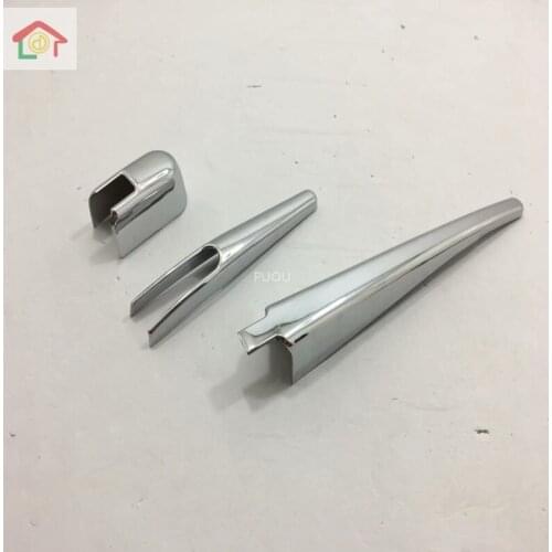 Car Molding Windscreen Trim ABS Chrome Rear Glass Wiper Nozzle Cover Tail Window Frame 3pcs For Nissan Terra 2018 2019 2020