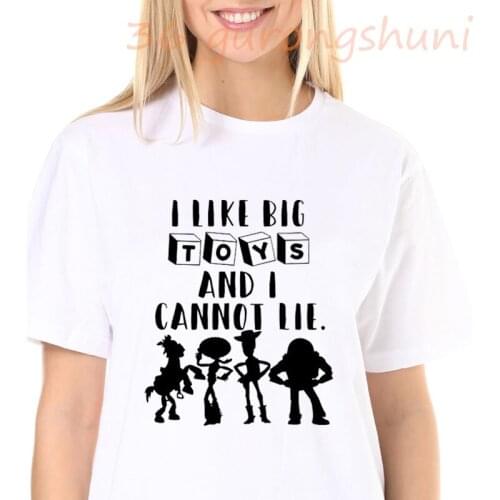 Graphic tees tops I LIKE BIG TOYS AND I CANNOT LIE tshirts gothic kawaii castle home tshirt women t shirt korean vintage clothes