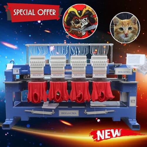 Free shipping automatic 4 heads embroidery machine 1200 spm high speed computerized embroidery machine industrial for sale