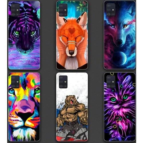 Case For Samsung Galaxy A51 A90 A71 4G 5G A10 A10S A10E A11 A20 A20S A20E A30 A40 A50 A30S A50S A60 A70 A81 A01 animal Cover