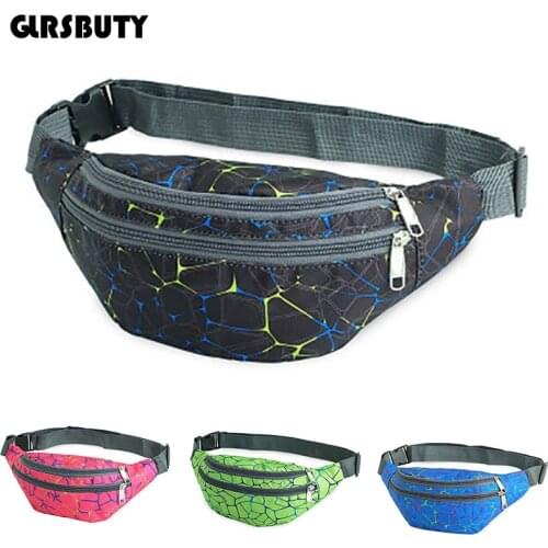 GLRSBUTY Women`s Belt Bag 2019 Women Fanny Pack Nylon Waist Bag Men Colorful Travel Bum Hip Bag Phone Zipper Pouch Packs