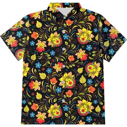 IFPD EU Size Summer Casual 3d Print Button Shirt Flower Pattern Plant Hip Hop Fashion Short Sleeve Shirts Harajuku Tops DropShip