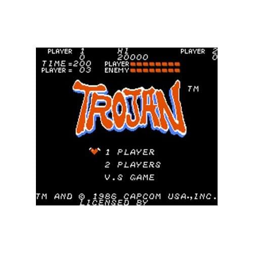 Trojan Region Free 60 Pin 8Bit Game Card For Subor Game Players