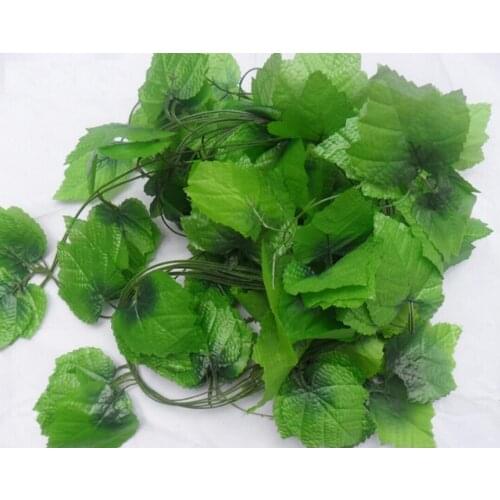 12pcs 6.8feet Wired Ivy Garland Rattan Silk Artificial Vine Greenery For Wedding Home Office