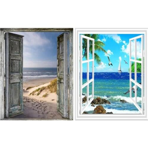 Paint With Diamonds Painting by Number Cross Stitch View from the window Landscape Crystal Mosaic Diamond Embroidery Home Decor