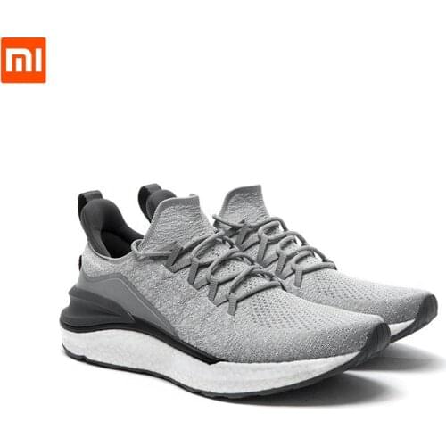 Original Xiaomi Mijia Sneakers 4 Outdoor Sports Uni-moulding 4D Fishbone Lock System Knitting Upper Men Running Shoes Drop Ship