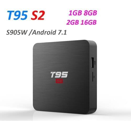 20 PCS/LOT T95 S2 New Arrival Google S905W Smart Android 7.1 amlogic 2gb 16gb 4k TV Box 1GB 8GB