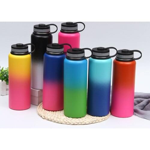 32OZ Portable Sports Water Bottle Vacuum Thermos Outdoor Camping Travel Bottles Hydro Flask Stainless Steel Flask Insulated
