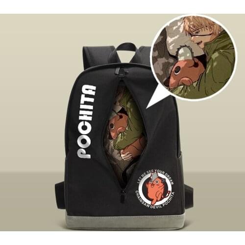 Anime Chainsaw Man Denji Pochita Backpack School Bag Laptop Bag Shoulders Bag Student Creativity knapsack High Capacity Gifts