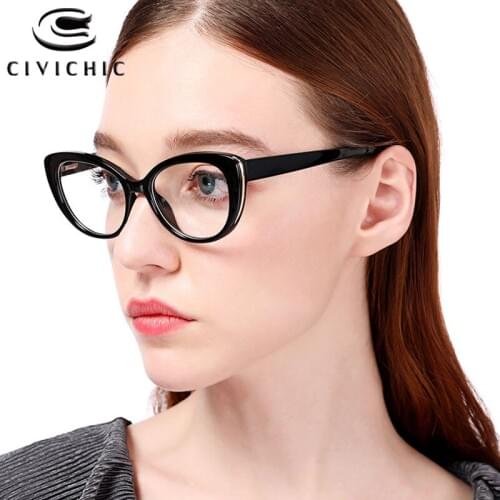 Chic Women Eyeglasses Clear Lentes Mujer Eyewear Myopia Optical Glasses Frame Retro Lunette De Vue Cat Eye Gafas De Marca COG119