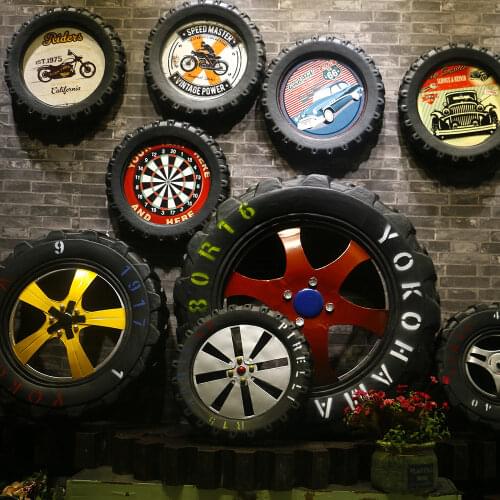 Modern Design Loft tyre car truck wheels wall decoration, popular cool loft fashion design wheels tyre wall decoration 1PC