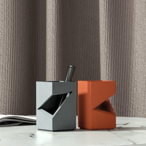 Creative Hollow Concrete Square Desktop Storage Box Simple Industrial Style