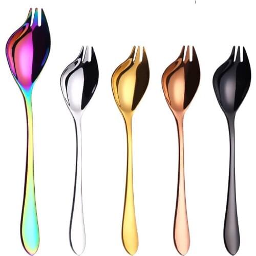 Multipurpose salad forks and spoons Food grade 304 stainless steel spork Hotel restaurant household fork Multi-purpose spork