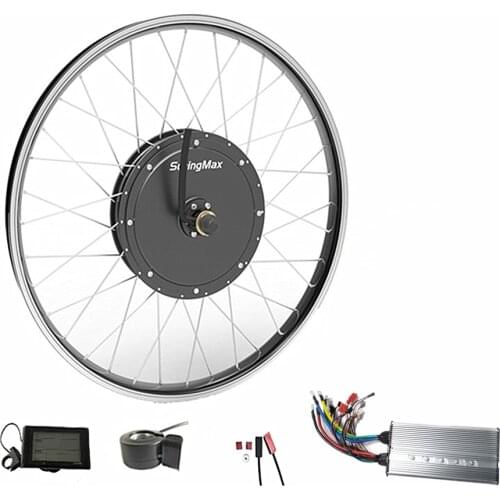 Waterproof connection 120km/h 26 inch 5000w hub motor kit with LCD display, 150mm dropout rear electric bike motor