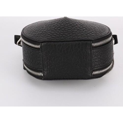 Fashion Mini Designer Women Circular Crossbody Bag Brand High Quality Cowhide Genuine Leather Chain Crossbody Bags Small Handbag