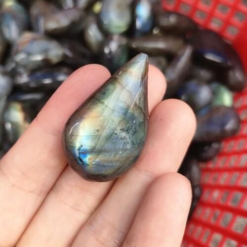5 PCS Labradorite Necklace Natural Stone For Pendant Yoga Necklace for Men Women Energy Gifts