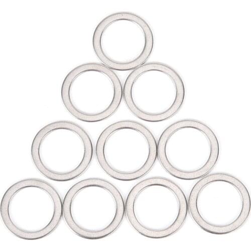 10Pcs Zilver Bicycle Pedal Spacer Crank Cycling MTB Bike Stainless Steel Ring Washers