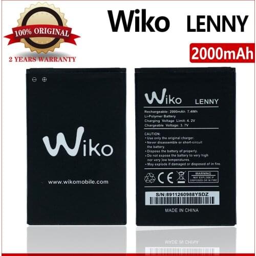 100% Original 2000mAh Lenny Battery for Wiko LENNY Phone High quality Battery With Tracking number