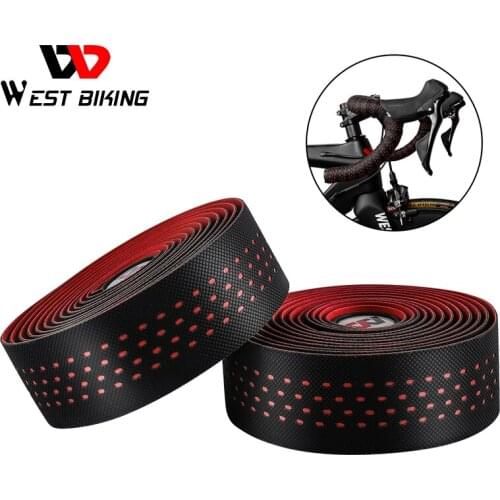 2PCS Lightweight Sticky PU EVA Road Bike Handlebar Tape Anti-slip Breathable Bike Bars Grips Tape Cycling Bicycle Handlebar Tape