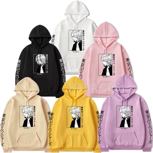 6 Colors Anime Tokyo Revengers Manjiro Sano Hoodies Cosplay Costume Tokyo Manji Gang Mikey Maiki Sweatshirt Plus Size Pullovers
