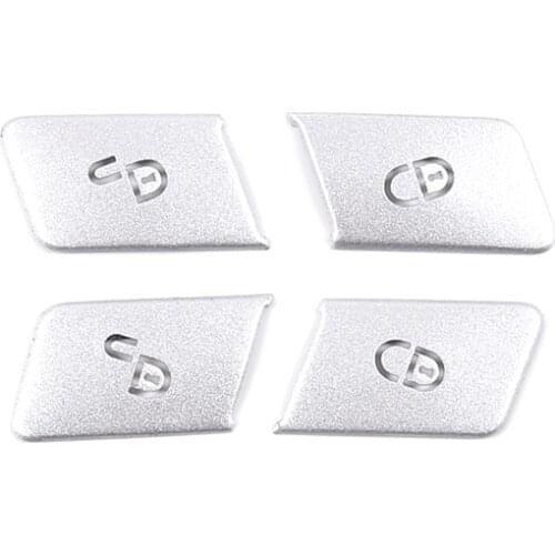 Car Styling Door Unlock Buttons Sequins Decoration Covers Stickers Trim For Mercedes Benz C E Class W204 W212 Accessories