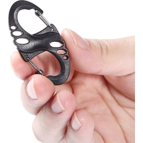 Hollow Mini 8 Shape Carabiner 60kg Load Bearing Backpack Clasps Climbing Hook EDC Keychain Camping Survival Gear Bottle Buckle